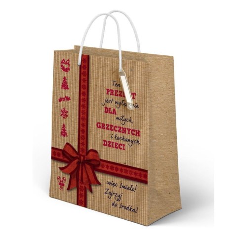 Torba prezentowa torebka ozdobna Bożenarodzenie Kukartka (QPS)