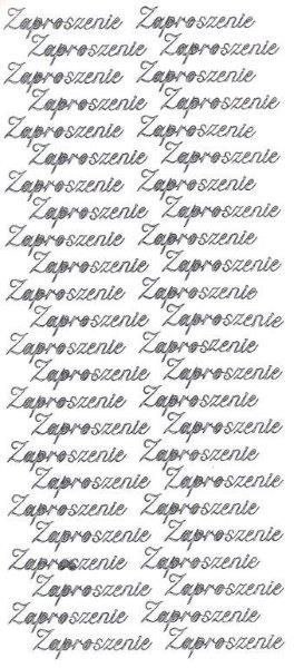 Naklejka (nalepka) Zaproszenie srebrne Farro (004)