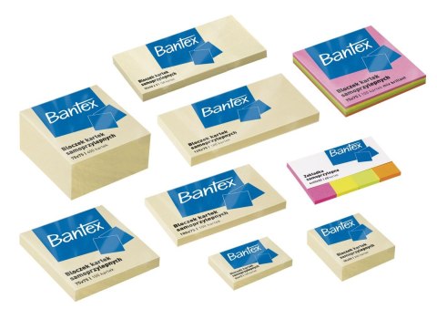 Notes samoprzylepny (karteczki) żółty 100k [mm:] 75x75 Bantex (400086384)