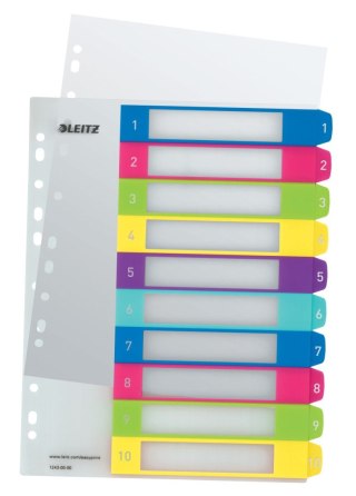 Przekładka numeryczna Wow z możliwością nadrukowania tekstu ekstraszerokie A4 biały 1-10 [mm:] 245x305 Leitz (12430000)