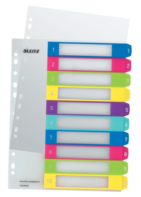 Przekładka numeryczna Wow z możliwością nadrukowania tekstu ekstraszerokie A4 biały 1-10 [mm:] 245x305 Leitz (12430000)