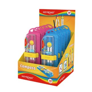 Cyrkiel Circle Master metalowy w etui 2 el. Keyroad (KR971845)