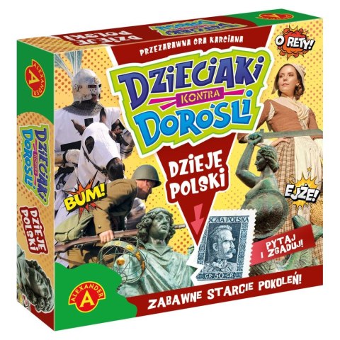Gra planszowa DZIEJE POLSKI DZIECIAKI KONTRA DOROŚLI Alexander