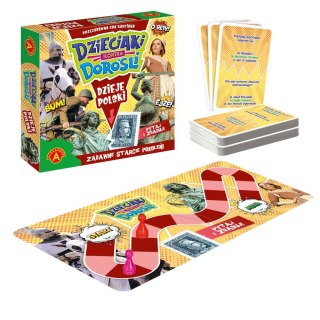 Gra planszowa DZIEJE POLSKI DZIECIAKI KONTRA DOROŚLI Alexander