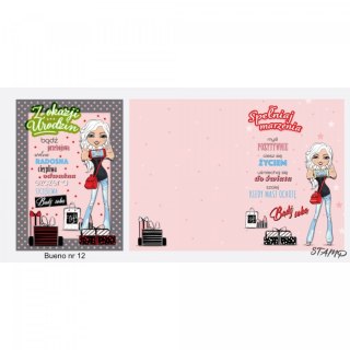 Kartka składana B6 Bueno Urodzinowy dla dziewczyny Ev-corp (STKB-13)