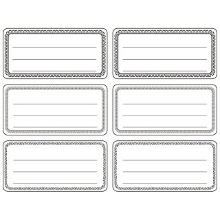 Naklejka (nalepka) na zeszyt/etykieta biało-czarna 35x73mm Flamingo (432670)