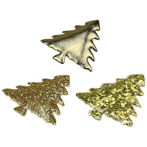 Ozdoba materiałowa Craft-Fun Series samoprzylepna Złote choinki Titanum (BJ25042715)