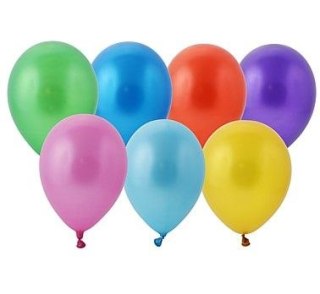 Balon gumowy metalizowany 100 szt mix 12cal Godan