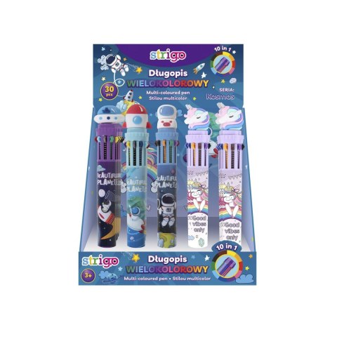 Długopis standardowy COSMOS&UNICORN 6930518946504 wkład mix Strigo (SSC168)