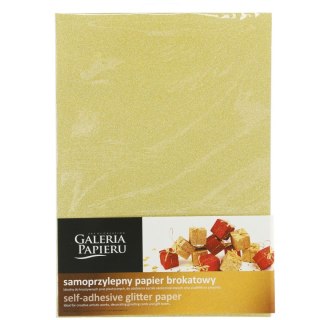 Etykieta samoprzylepna A4 brokatowy złoty złoty Galeria Papieru (254010)