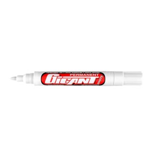 Marker permanentny Gigant wodoodporny wkład biały 1,5-3,0mm okrągła końcówka Kamet (K-2291)