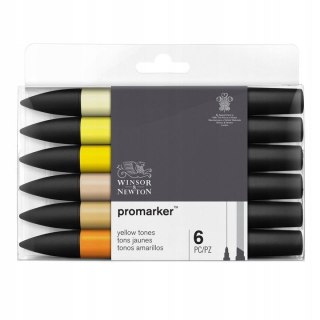 Marker specjalistyczny Zestaw 6szt yellow tones wkład mix Winsor (0290157)