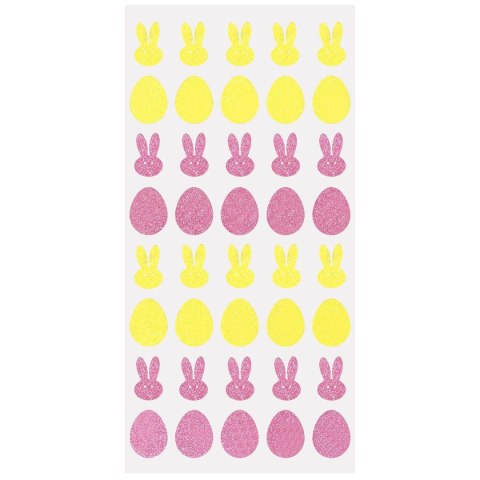 Ozdoba wielkanocna Brokatowe naklejki - zajączek, jajko z pianki Arpex (SW8083)