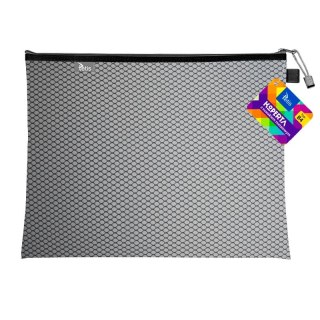 Teczka plastikowa na suwak czarna B4 z suwakiem 5903242105265 B4 czarny Tetis (BT607-V)