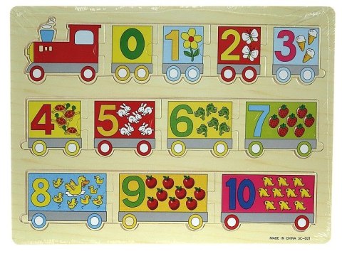Układanka drewniana, puzzle, auta Adar (543447)