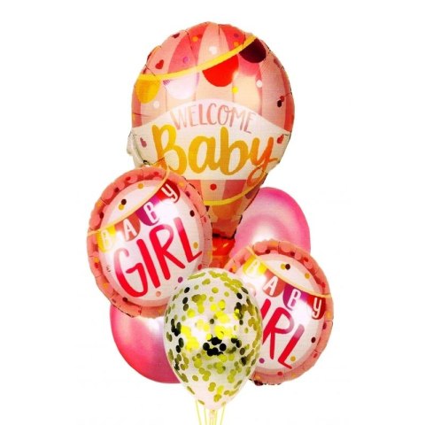 Balon foliowy zestaw balonów Girl 6szt. Antella (BCS-402)