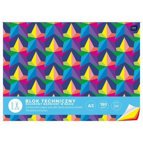 Blok techniczny A3 mix 180g 20k Interdruk (BLTKA3LUX)