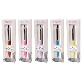 Długopis wielkopojemny Reporter Pastel 5907464218529 wkład niebieski 1,0mm Cresco (290054)
