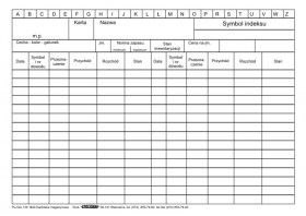 Druk samokopiujący A5 kartoteka magazynowa (karton twardy) A5 100k. Stolgraf (M24)