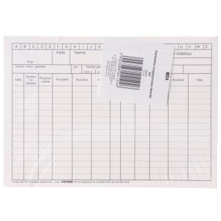 Druk samokopiujący A5 kartoteka magazynowa (karton twardy) A5 100k. Stolgraf (M24)