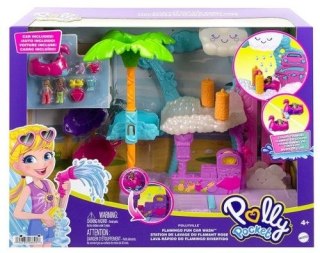 Figurka Polly Pocket zestaw flamingowa myjnia Mattel (HHJ05)