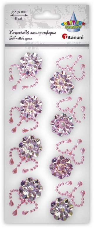 Kryształki Craft-Fun Series kwiaty różowe Titanum (25BJ033141-2)