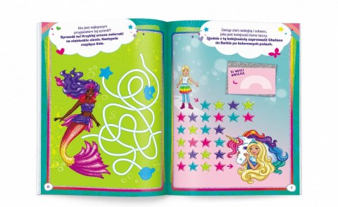 Książka dla dzieci Barbie™. 100 brokatowych naklejek Ameet