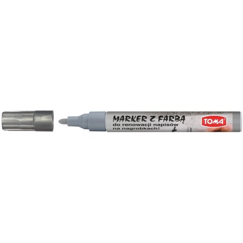 Marker specjalistyczny wkład srebrny 2,5mm okrągła końcówka Toma