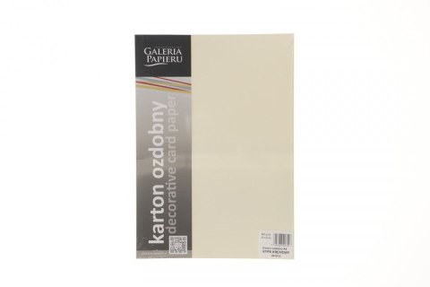 Papier ozdobny (wizytówkowy) A4 ryps kremowy kremowy 240g Galeria Papieru (201812)