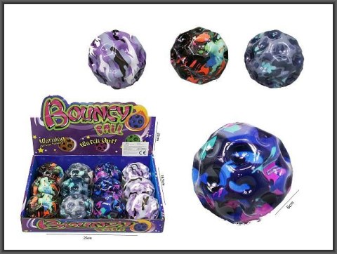 Piłeczka mix kolorów, super odbijająca się 6cm Hipo (HPC02)