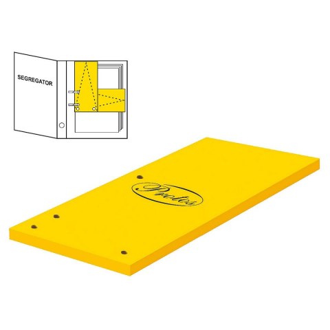 Przekładka czysta 1/3 A4 żółta 160g 50k Protos