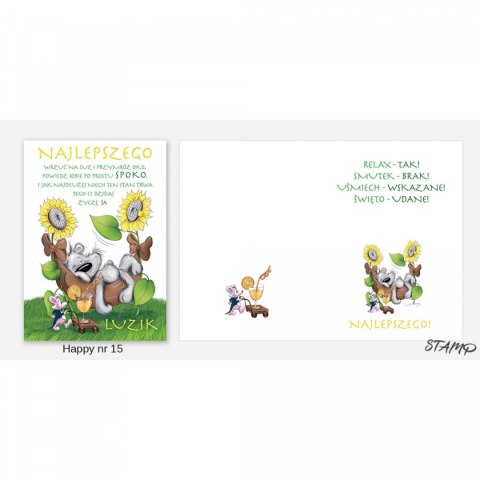 Kartka składana B6 Happy Urodzinowy dziecięcy Ev-corp (STKH-015)