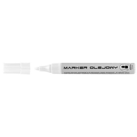 Marker olejowy 420 wkład biały 2,5mm okrągła końcówka Toma (TO-420)
