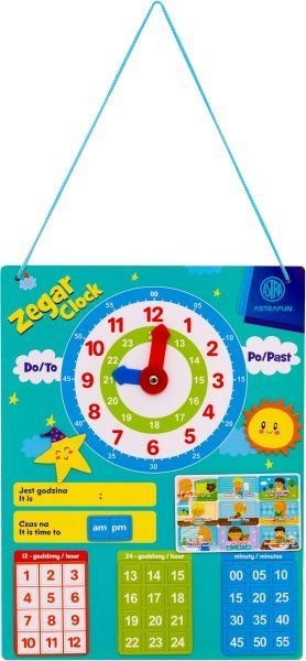 Zabawka edukacyjna do nauki zegara Astra Fun (338025904)
