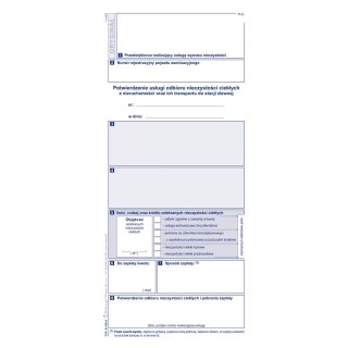 Druk samokopiujący potw.odbioru niczystości ciekł. transport do stacji paliw Michalczyk i Prokop (S-105-8)