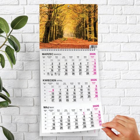 Kalendarz ścienny LAS A4 Press