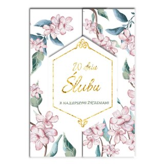 Kartka składana A5 Karnet A5 SLUB ROZ JABŁON Henry (5907465665094)