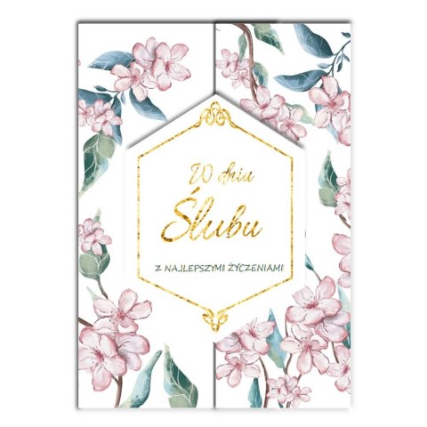 Kartka składana A5 Karnet A5 SLUB ROZ JABŁON Henry (5907465665094)