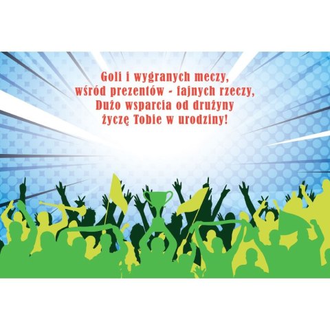 Kartka składana B6 PIŁKA NA TARCZY Henry (5905701484652)