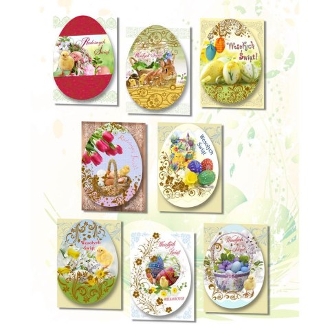 Kartka składana B6 Wielkanoc Jajko Wzory świeckie Top Graphic (BWJ)