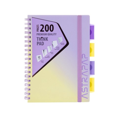 Kołozeszyt (kołonotatnik) B5 pastel ombre 200k. 80g krata Astrapap (107023005)