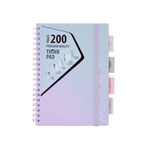 Kołozeszyt (kołonotatnik) B5 pastel ombre 200k. 80g krata Astrapap (107023005)