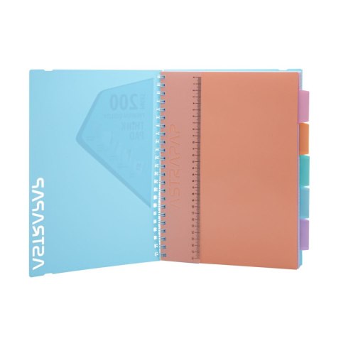 Kołozeszyt (kołonotatnik) B5 pastel ombre 200k. 80g krata Astrapap (107023005)