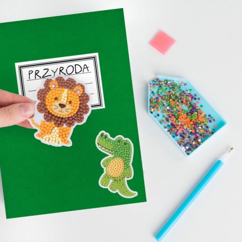 Mozaika Zoo NAKLEJKI DIAMENTOWE Kidea (NDZOKA)