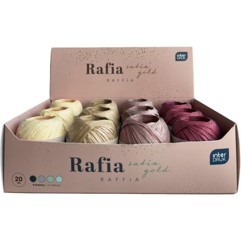 Rafia satin gold na szpulce 5902277345547 mix 20m Interdruk (20 m)