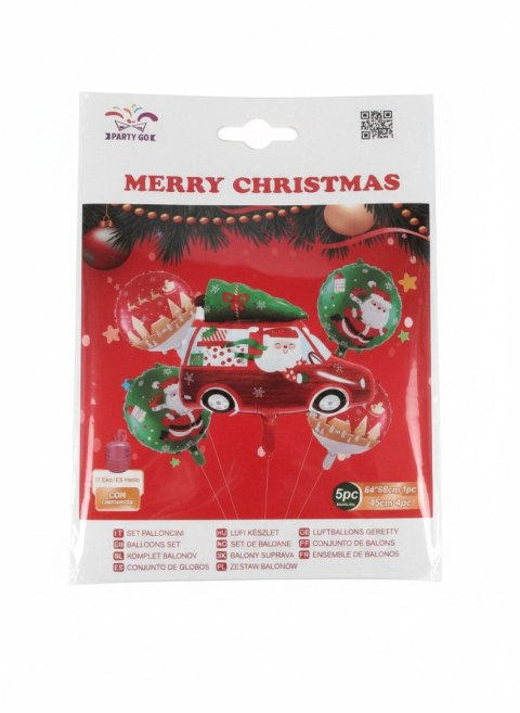 Balon foliowy zestaw balonów świątecznych 5 szt. Bemag (BV0301)