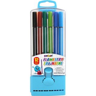 Flamaster trójkątne 12 kol. Fun&Joy (FJ-206-12)
