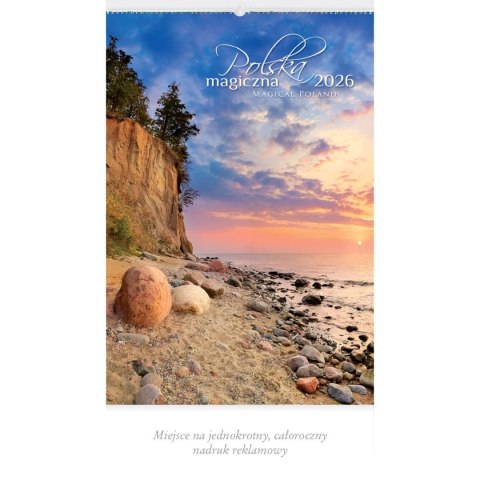 Kalendarz ścienny MAGICZNA POLSKA 13-planszowe 2024 320mm x 470mm Lucrum (RW02)