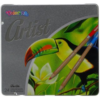 Kredki ołówkowe metalowe pudełko 24 kol. Colorino Kids (83263PTR)