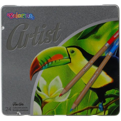 Kredki ołówkowe metalowe pudełko 24 kol. Colorino Kids (83263PTR)